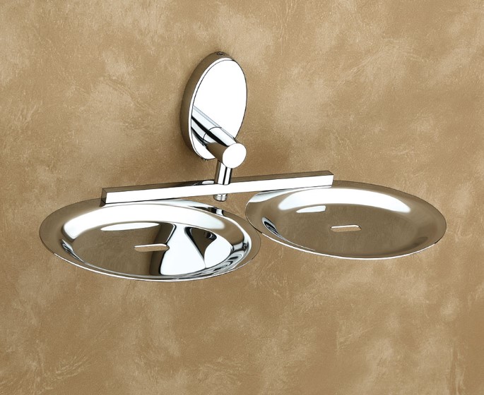 Royal Double Soap Dish Stainless Steel Bathroom Commercial Hotel Spa Wall Mount Heavy-Duty Anti-Rust Waterproof Easy Clean Professional Grade Durable Dual Compartments Rustproof Hygienic Regal Design Space Saving Luxury Finish Secure Mounting Elegant Soph